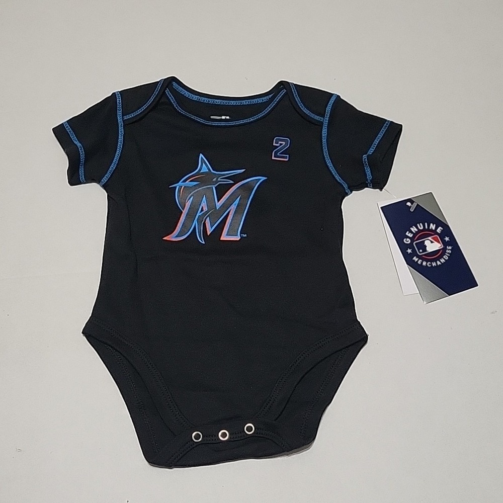 Baby Newborn Miami Marlins Jazz Chisholm Jr One Piece Outfit 0/3 Month NEW